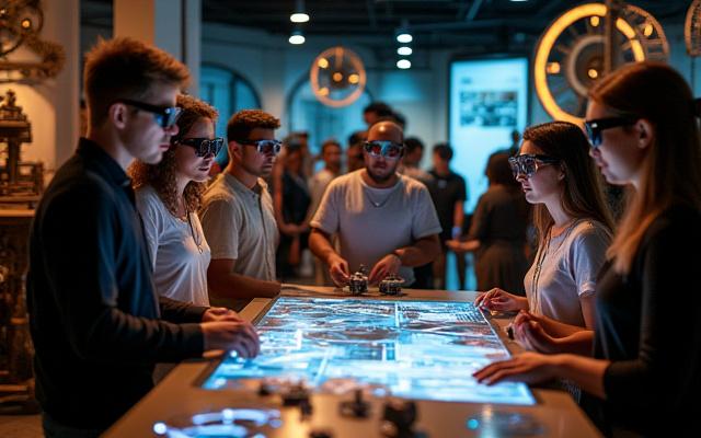 産業革命をテーマにしたインタラクティブワークショップの様子